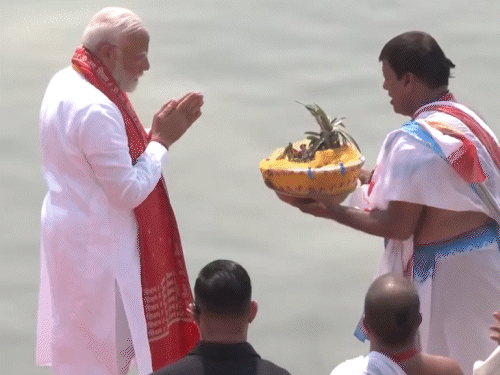 मोदी ने वाराणसी में गंगा पूजन और आरती की: क्रूज से नमो घाट के लिए रवाना; काल भैरव के दर्शन के बाद नामांकन करेंगे – Varanasi News