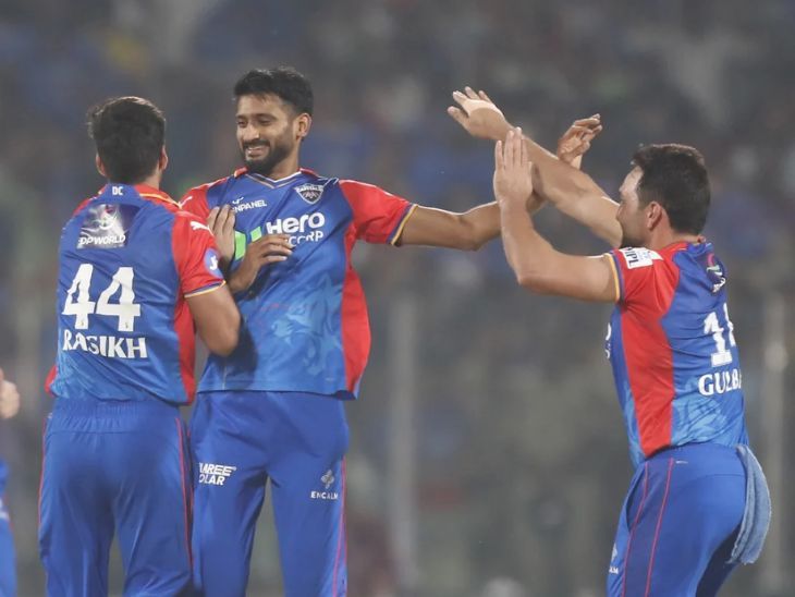 राजस्थान को पहले ही ओवर में झटका: खलील ने यशस्वी जायसवाल को पवेलियन भेजा, दिल्ली ने 222 रन का टारगेट दिया राजस्थान को पहले ही ओवर में झटका: खलील ने यशस्वी जायसवाल को पवेलियन भेजा, दिल्ली ने 222 रन का टारगेट दिया