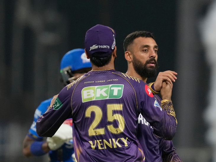 कोलकाता प्लेऑफ में पहुंचने वाली पहली टीम: मुंबई को IPL सीजन में दूसरी बार हराया; चक्रवर्ती ने 17 रन देकर 2 विकेट लिए