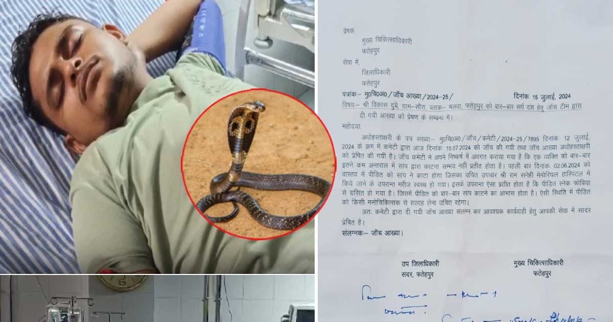 7 बार काटा सांप ने! विकास के दावे पर आ गई CMO की रिपोर्ट, चौंकाने वाला है पूरा खुलासा 7 बार काटा सांप ने! विकास के दावे पर आ गई CMO की रिपोर्ट, चौंकाने वाला है पूरा खुलासा